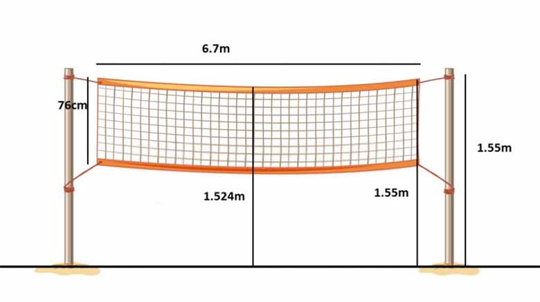 Kích thước sân cầu mây chuẩn thi đấu quốc tế bạn cần biết